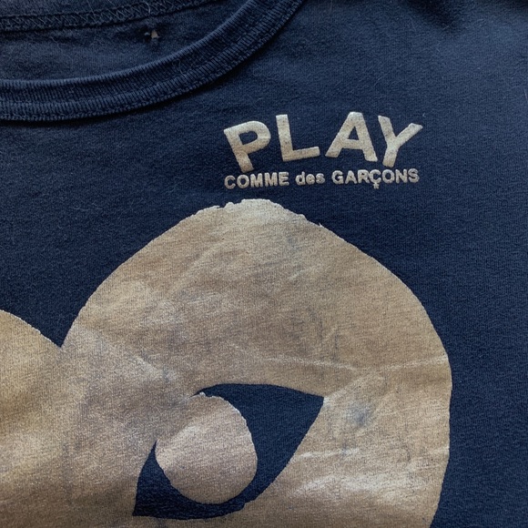 CDG Metallic Heart tee - Picture 2 of 5